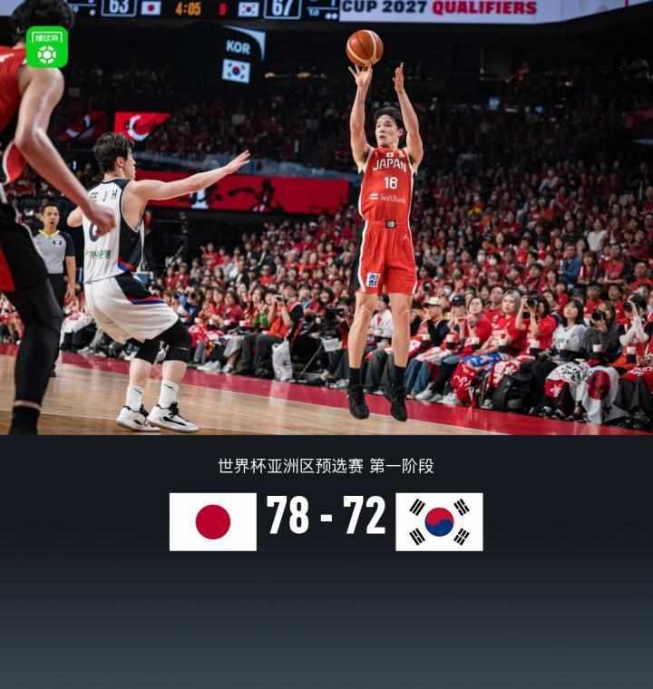 日本男篮78-72险胜韩国,渡边雄太15+6,李贤重空砍28分 新闻