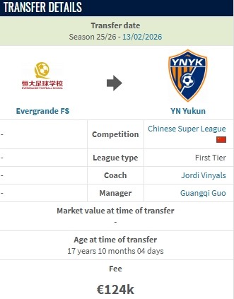 云南玉昆引进年轻锋将,德转确认转会细节。 体育新闻 云南玉昆引进年轻锋将,德转确认转会细节。 体育新闻