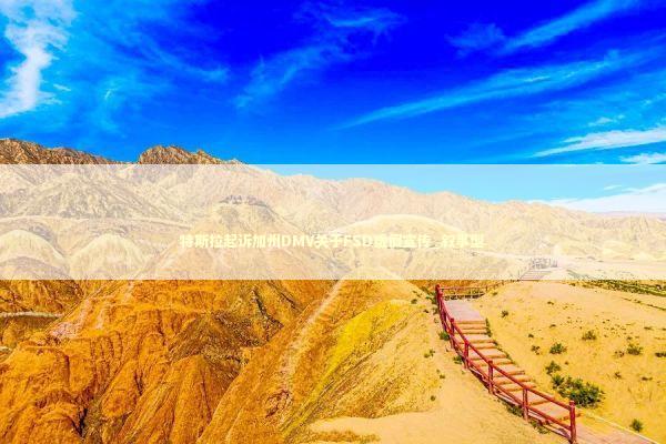 特斯拉起诉加州DMV关于FSD虚假宣传_叙事型 新闻