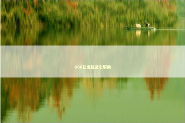 600亿重组悬念解读 新闻