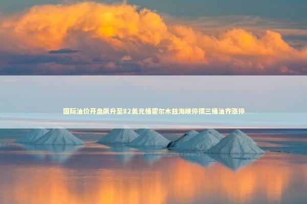 国际油价开盘飙升至82美元桶霍尔木兹海峡停摆三桶油齐涨停