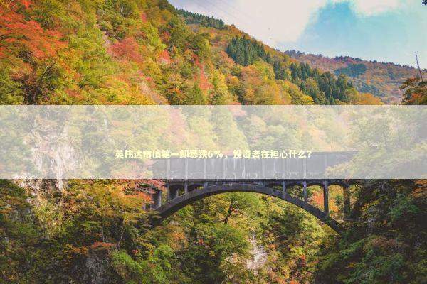 英伟达市值第一却暴跌6%,投资者在担心什么? 英伟达市值第一却暴跌6%,投资者在担心什么? 新闻