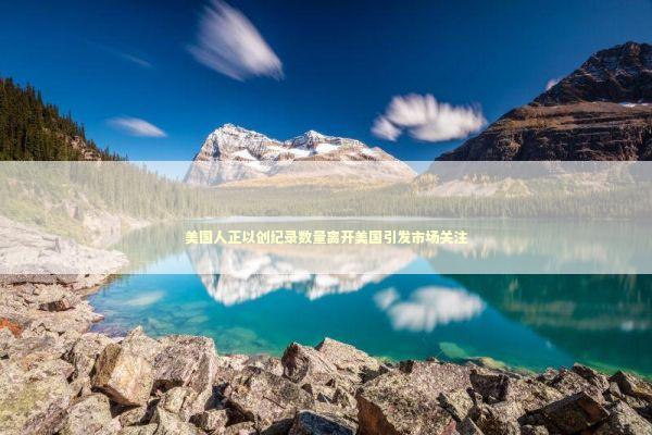 美国人正以创纪录数量离开美国引发市场关注 新闻